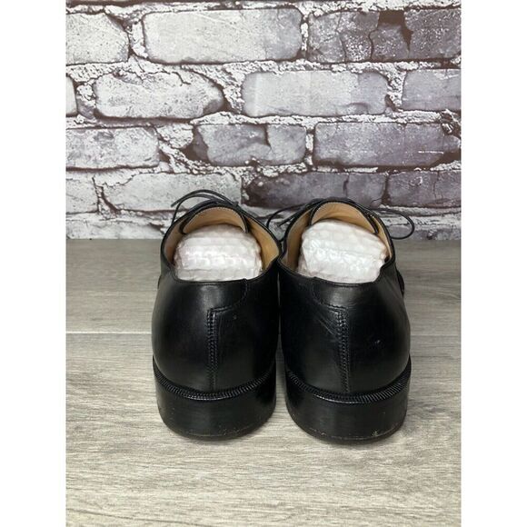 Salvatore Ferragamo Black Leather Cap Toe Dress Shoes Oxfords Men Sz 10.5D US/44 main image 9